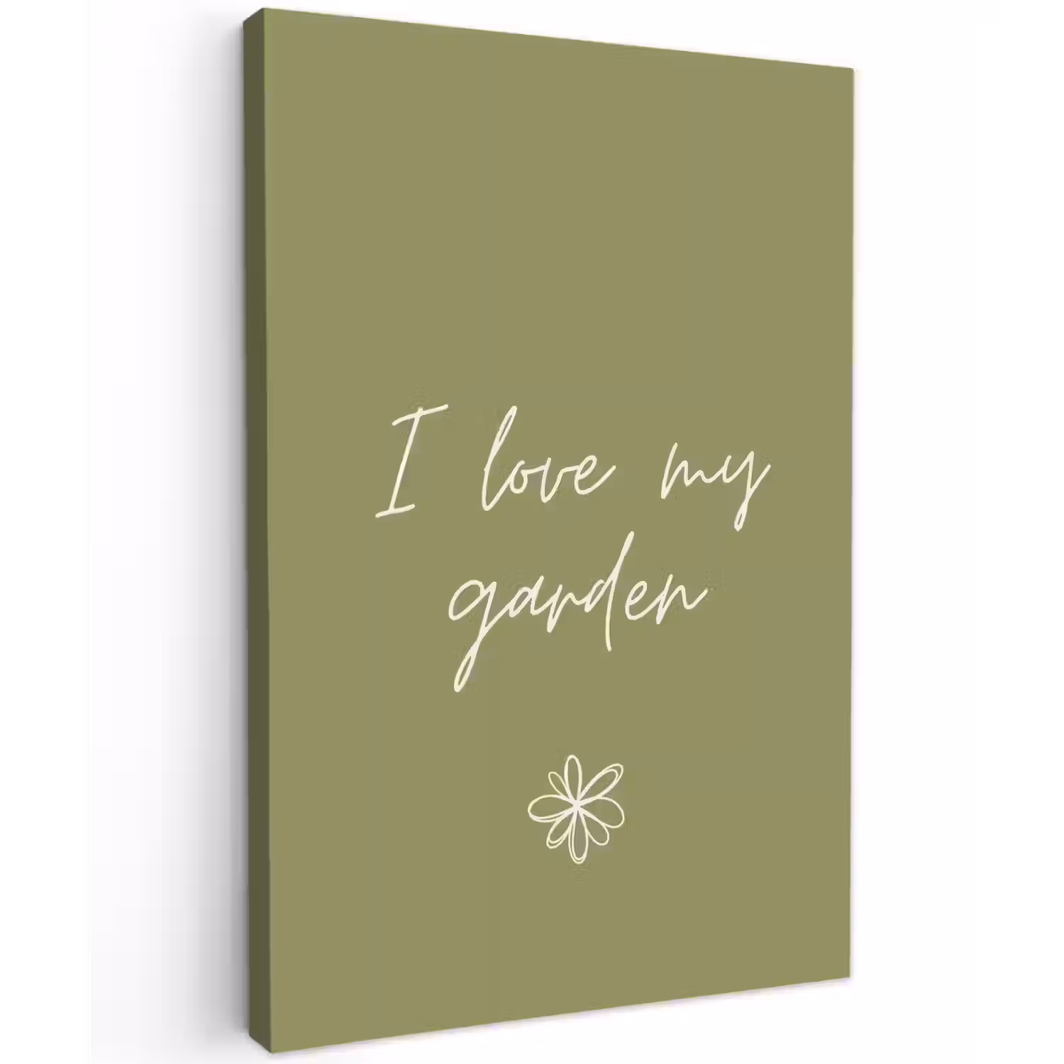 I Love My Garden Tuinposter op houten frame 2 cm dik klein -3d