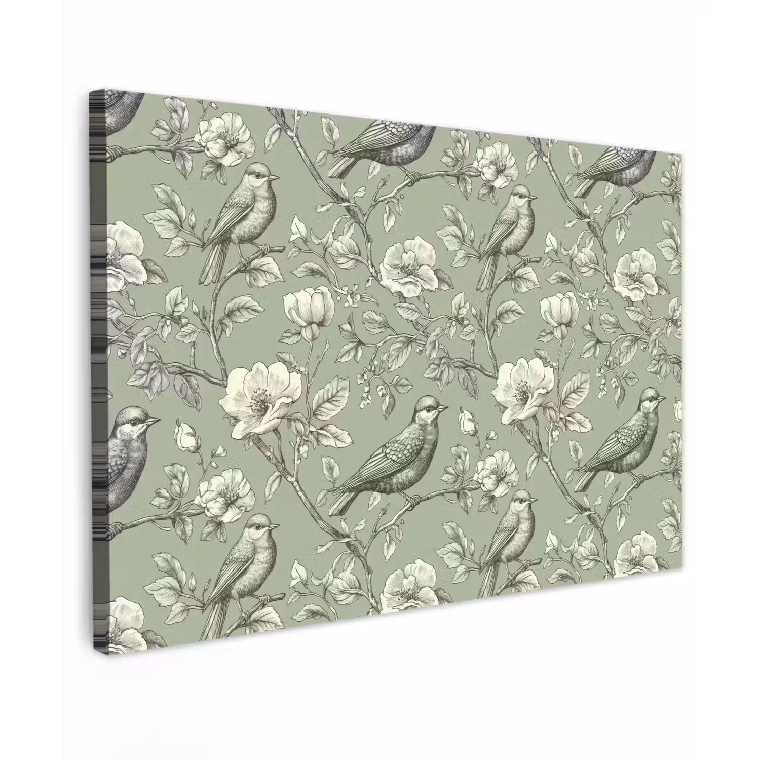 Klassiek - Botanisch - Groen Tuinposter op houten frame 2 cm dik klein 845 -3d