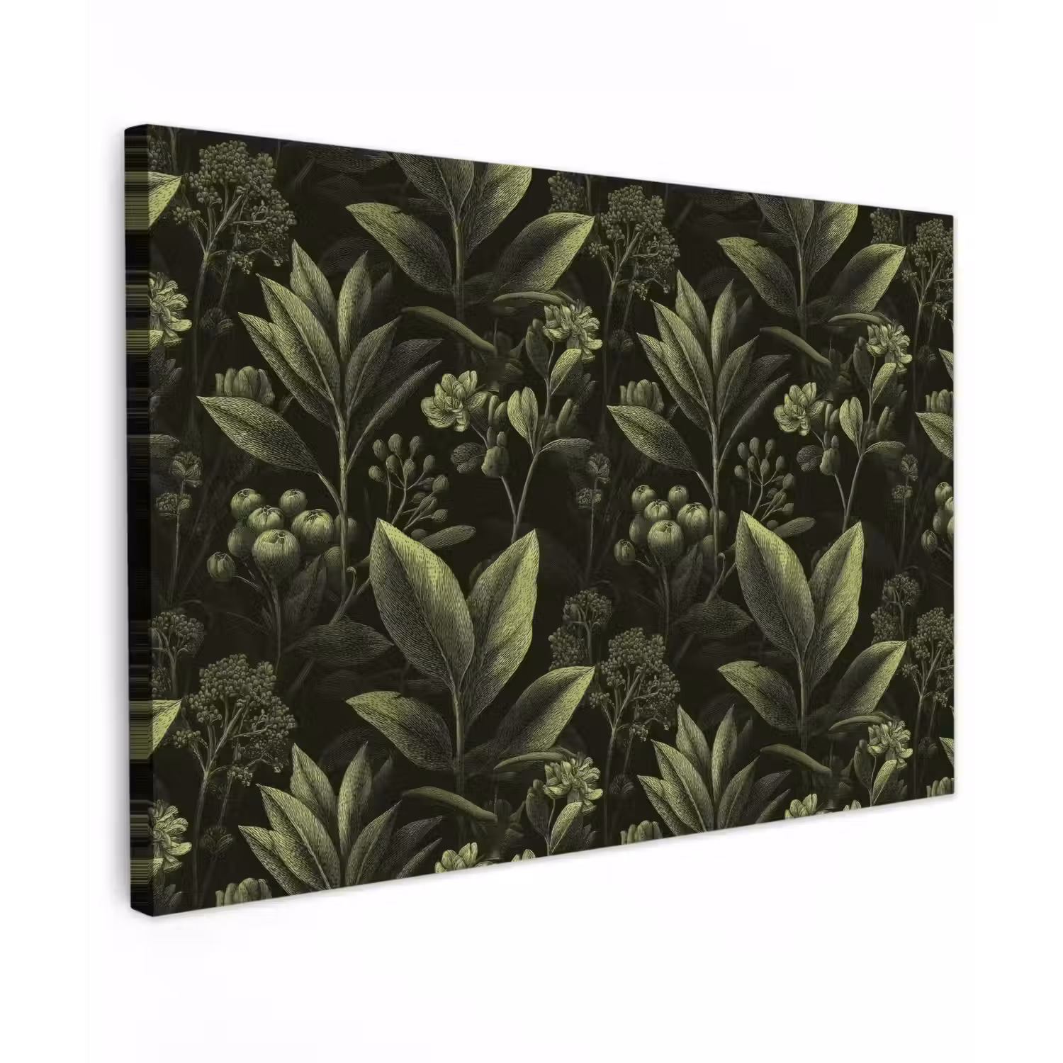 Klassiek - Donker - Botanisch - Planten Tuinposter op houten frame 2 cm dik klein 845 -3d