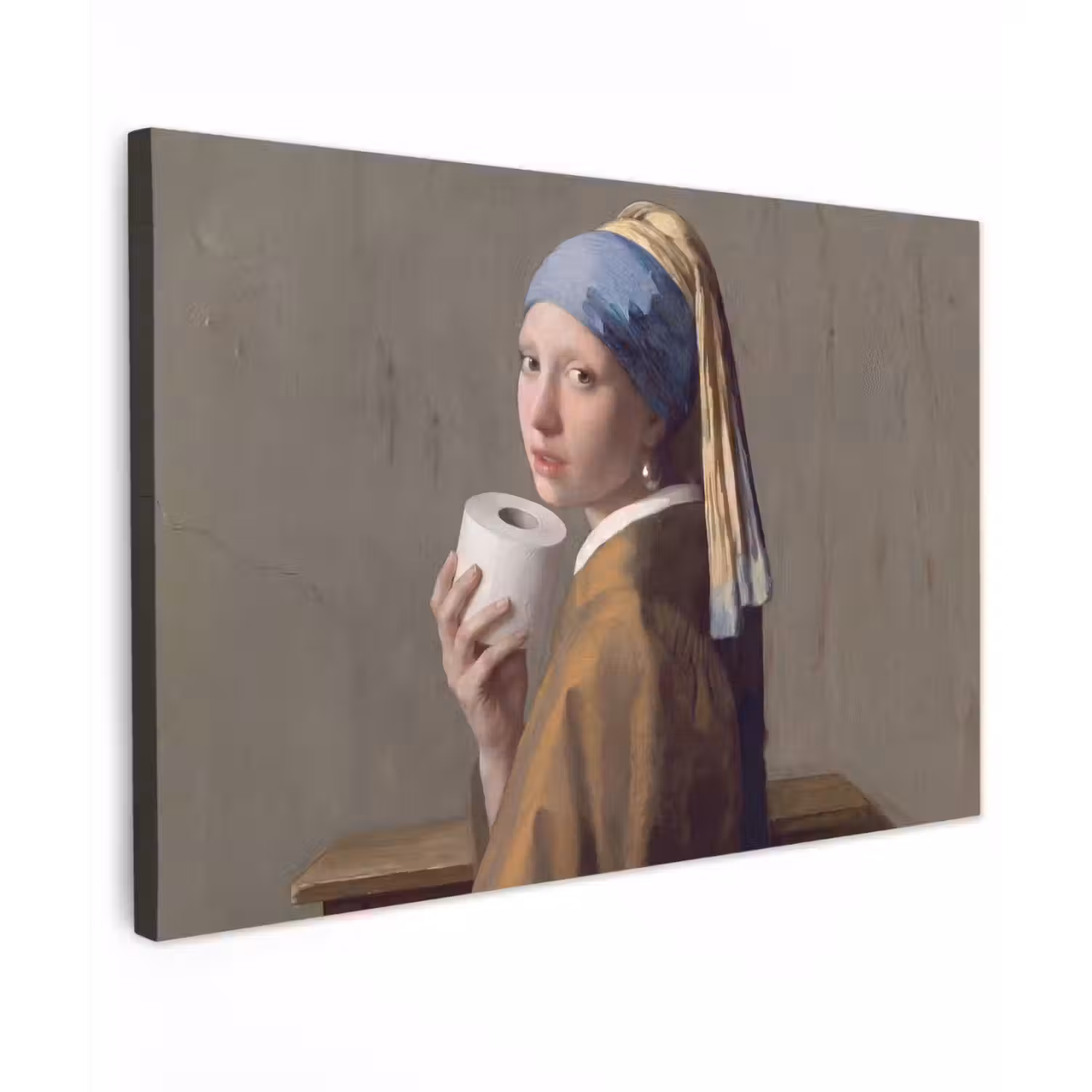 Klassiek - Humor - Kleurrijk Tuinposter op houten frame 2 cm dik klein -3d