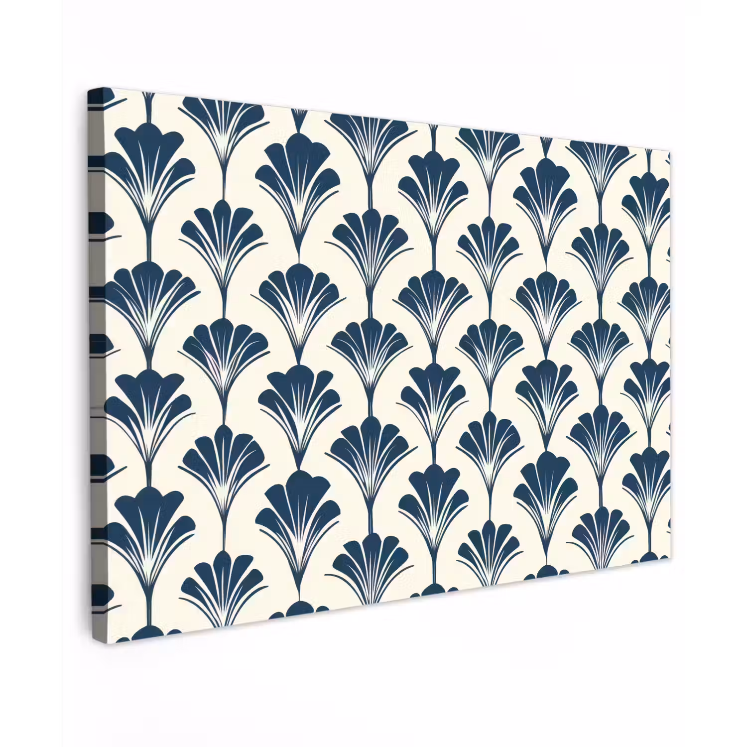 Klassiek - Motief - Blauw Tuinposter op houten frame 2 cm dik klein 845 -3d