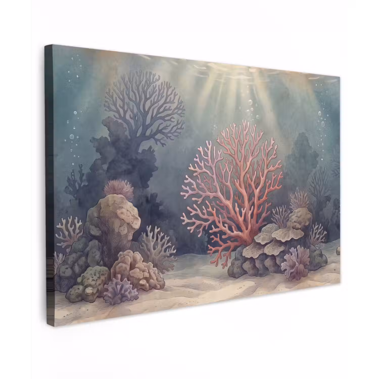 Koraal - Onderwater - Natuur - Roze Tuinposter op houten frame 2 cm dik klein -3d