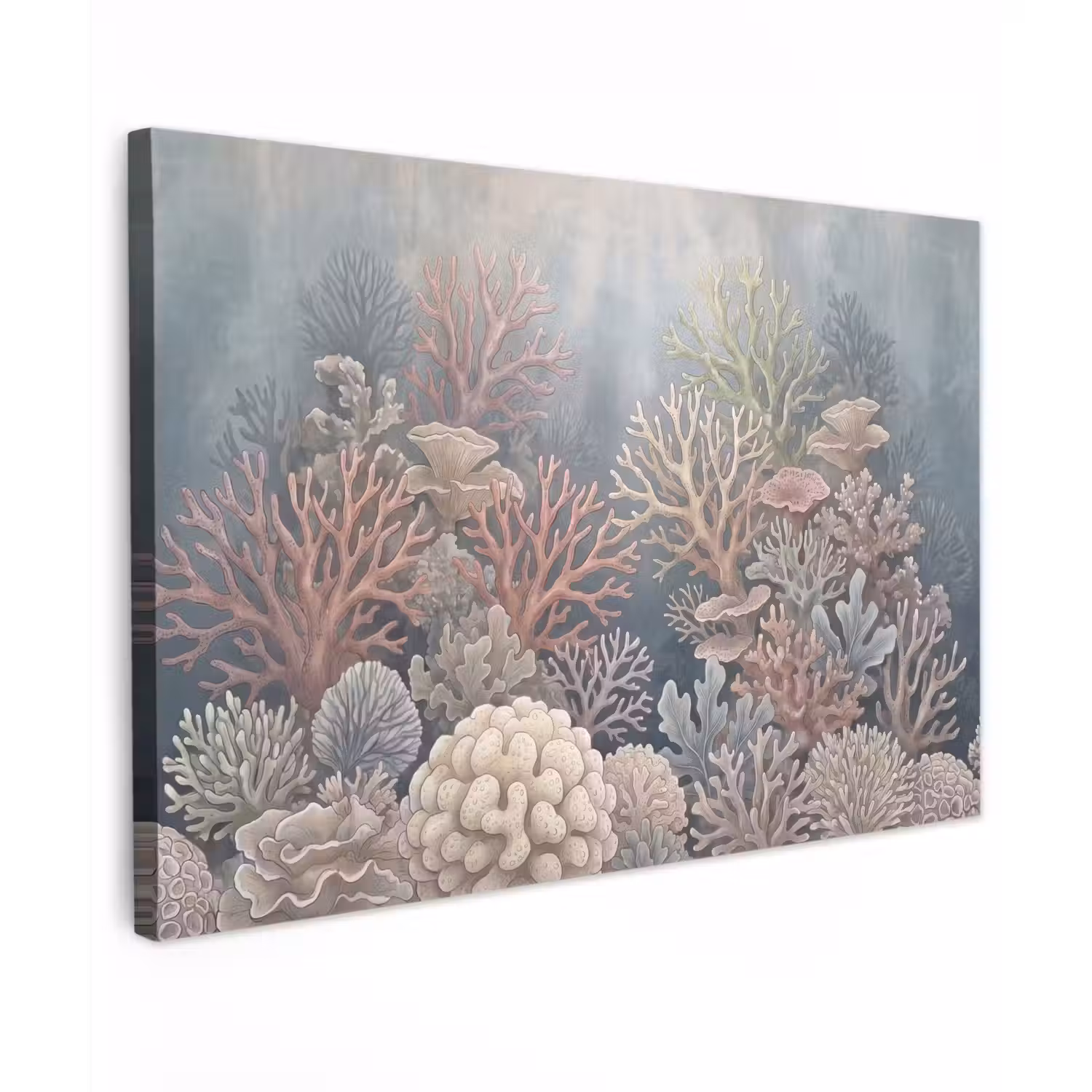 Koraal - Zeeleven - Onderwater - Illustratie - Natuur Tuinposter op houten frame 2 cm dik klein -3d