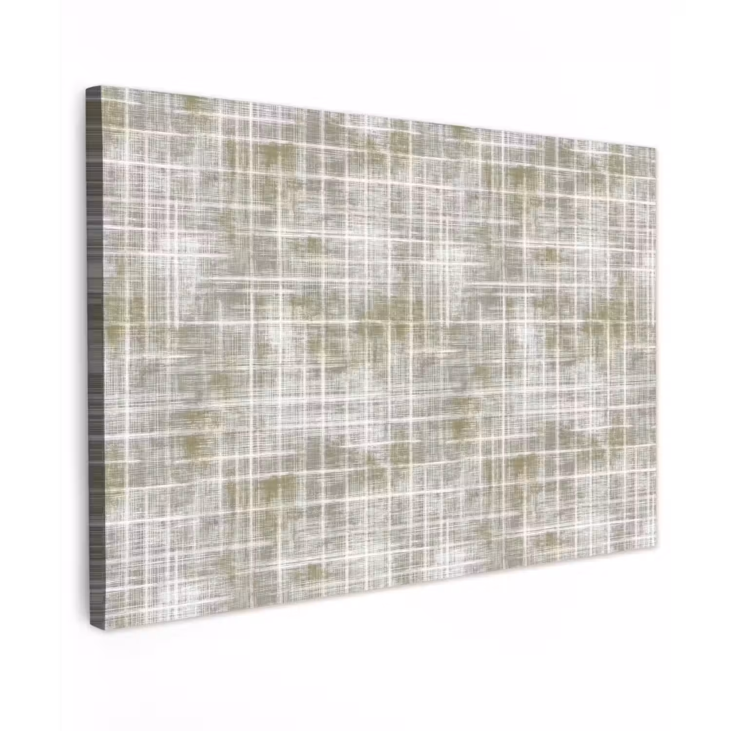 Linnen - Patroon - Groen Tuinposter op houten frame 2 cm dik klein 845 -3d