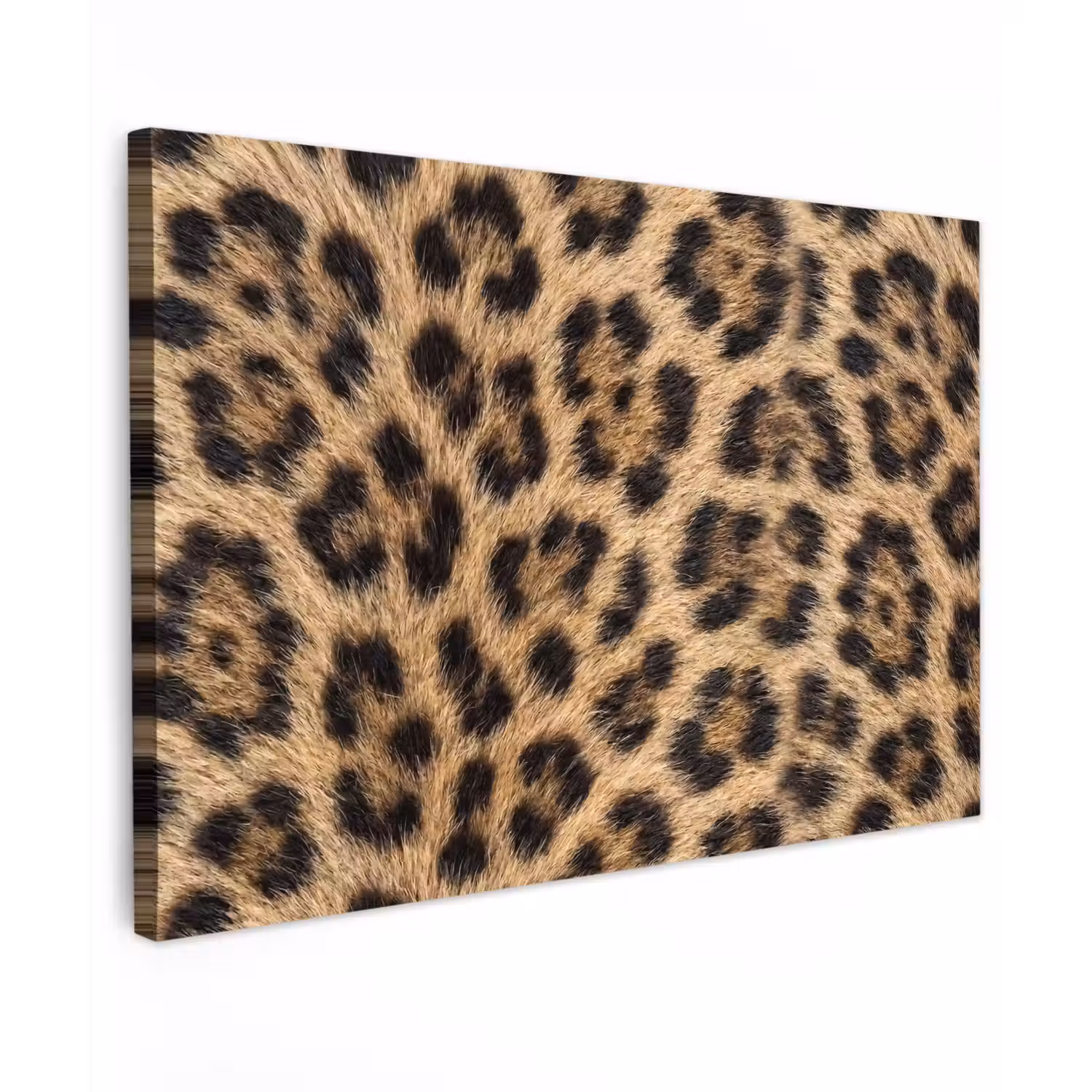 Luipaard - Vacht - Klassiek - Bruin Tuinposter op houten frame 2 cm dik klein -3d