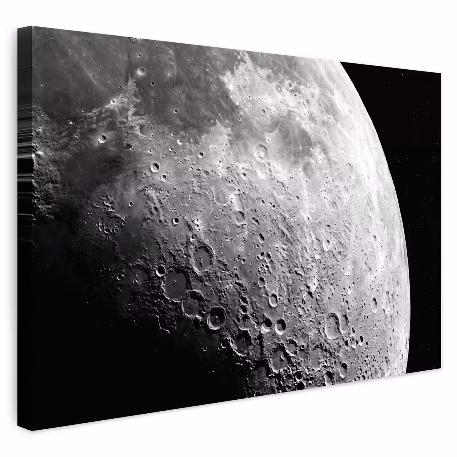 Buiten canvas - Maan - Kraters - Ruimte - Maan - Kraters - Ruimte Tuinposter op houten frame 2 cm dik klein