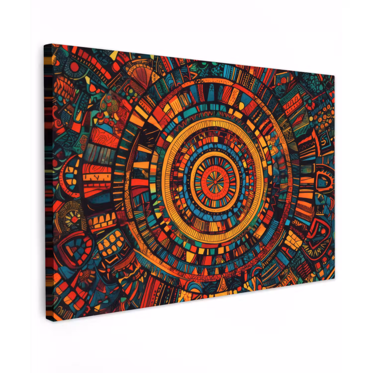 Mandala - Cirkels - Patronen Tuinposter op houten frame 2 cm dik klein -3d