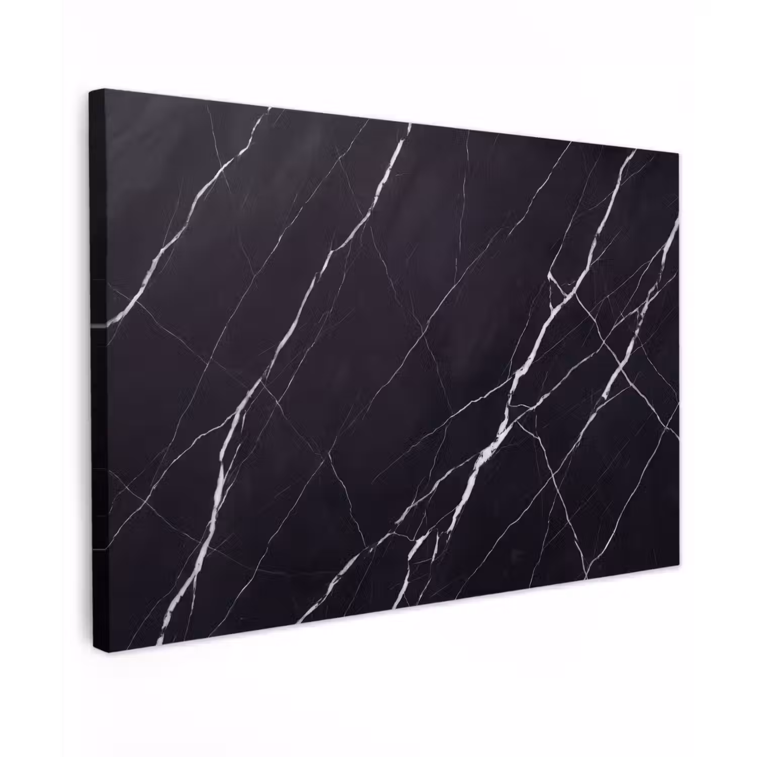 Marmer - Patroon - Abstract - Modern - Zwart Tuinposter op houten frame 2 cm dik klein -3d