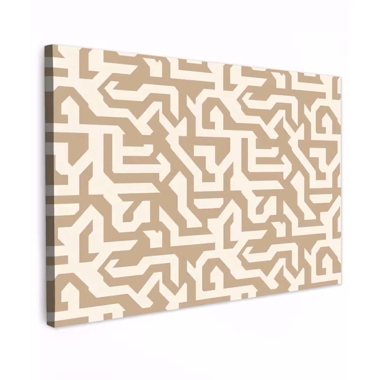 Modern - Abstract - Beige Tuinposter op houten frame 2 cm dik klein 845 -3d