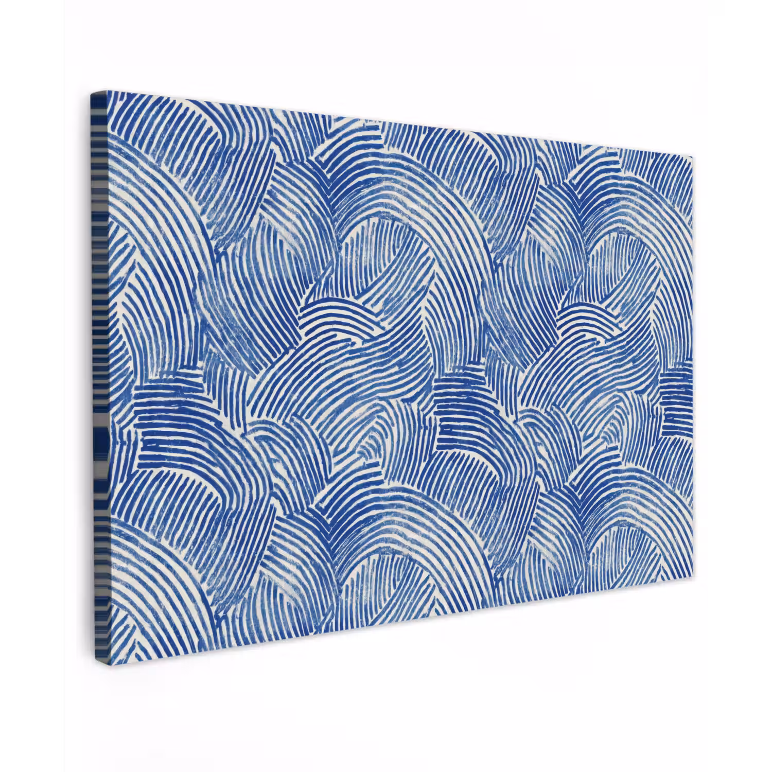 Modern - Abstract - Blauw Tuinposter op houten frame 2 cm dik klein 845 -3d