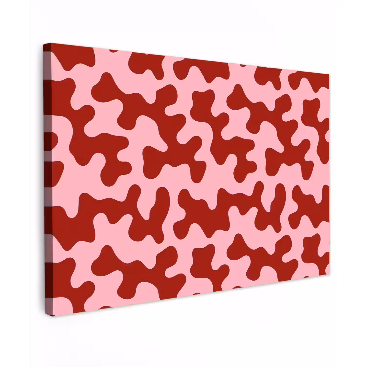 Modern - Abstract - Rood Tuinposter op houten frame 2 cm dik klein 845 -3d