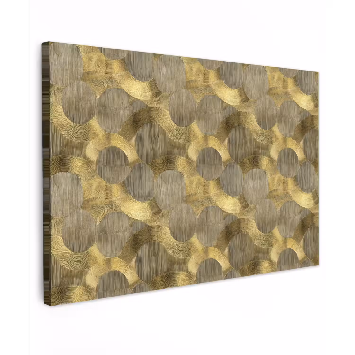 Modern - Geometrisch - Goud Tuinposter op houten frame 2 cm dik klein 845 -3d
