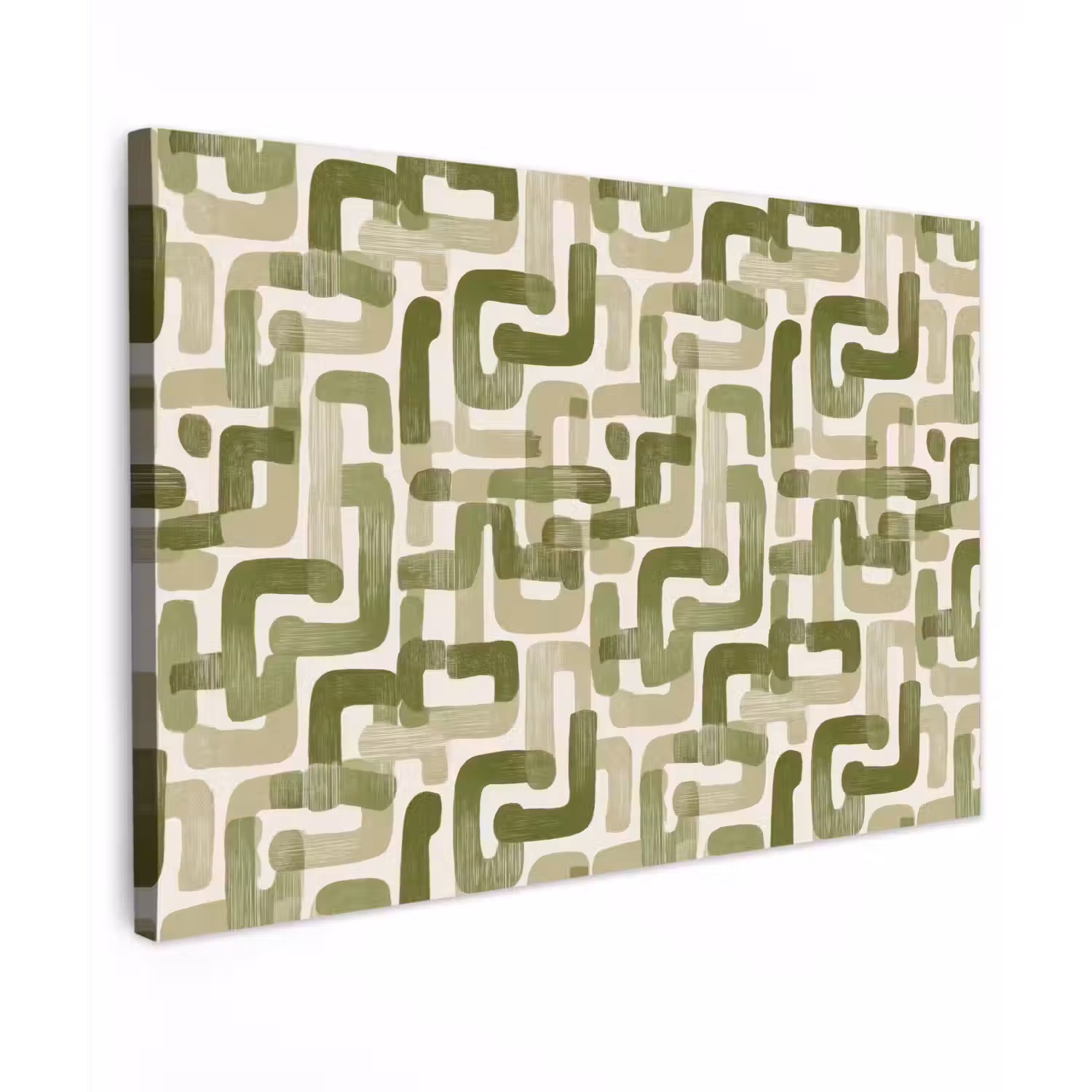 Modern - Grafisch - Groen Tuinposter op houten frame 2 cm dik klein 845 -3d