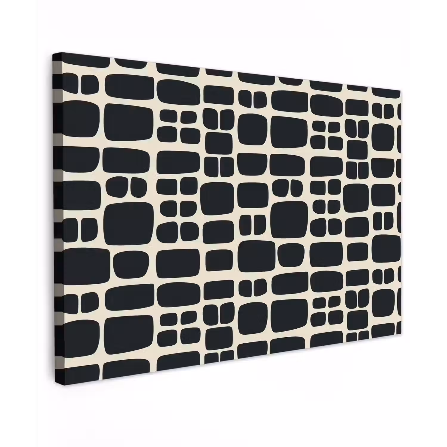 Modern - Organisch - Zwart Tuinposter op houten frame 2 cm dik klein 845 -3d