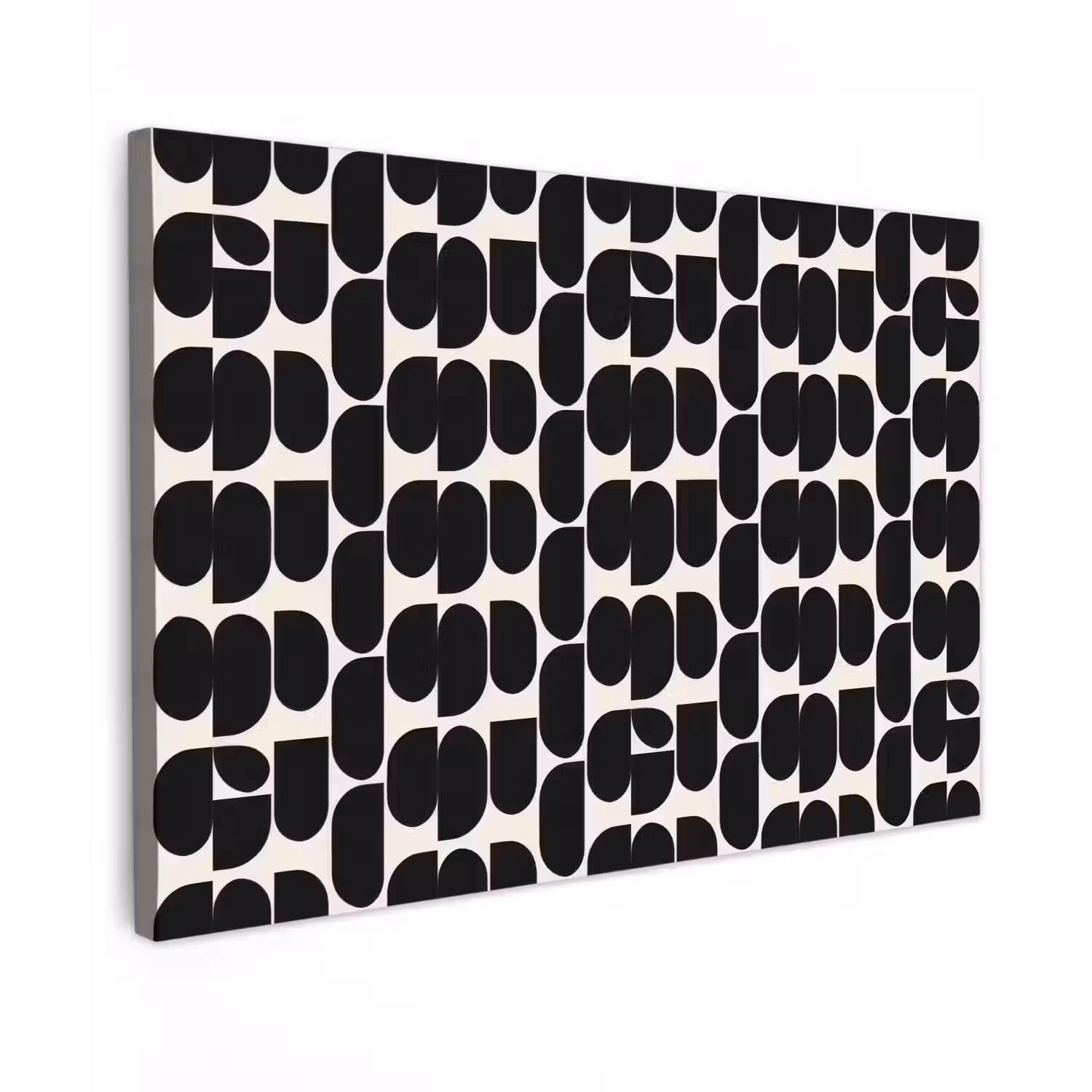 Modern - Patroon - Zwart Tuinposter op houten frame 2 cm dik klein 845 -3d
