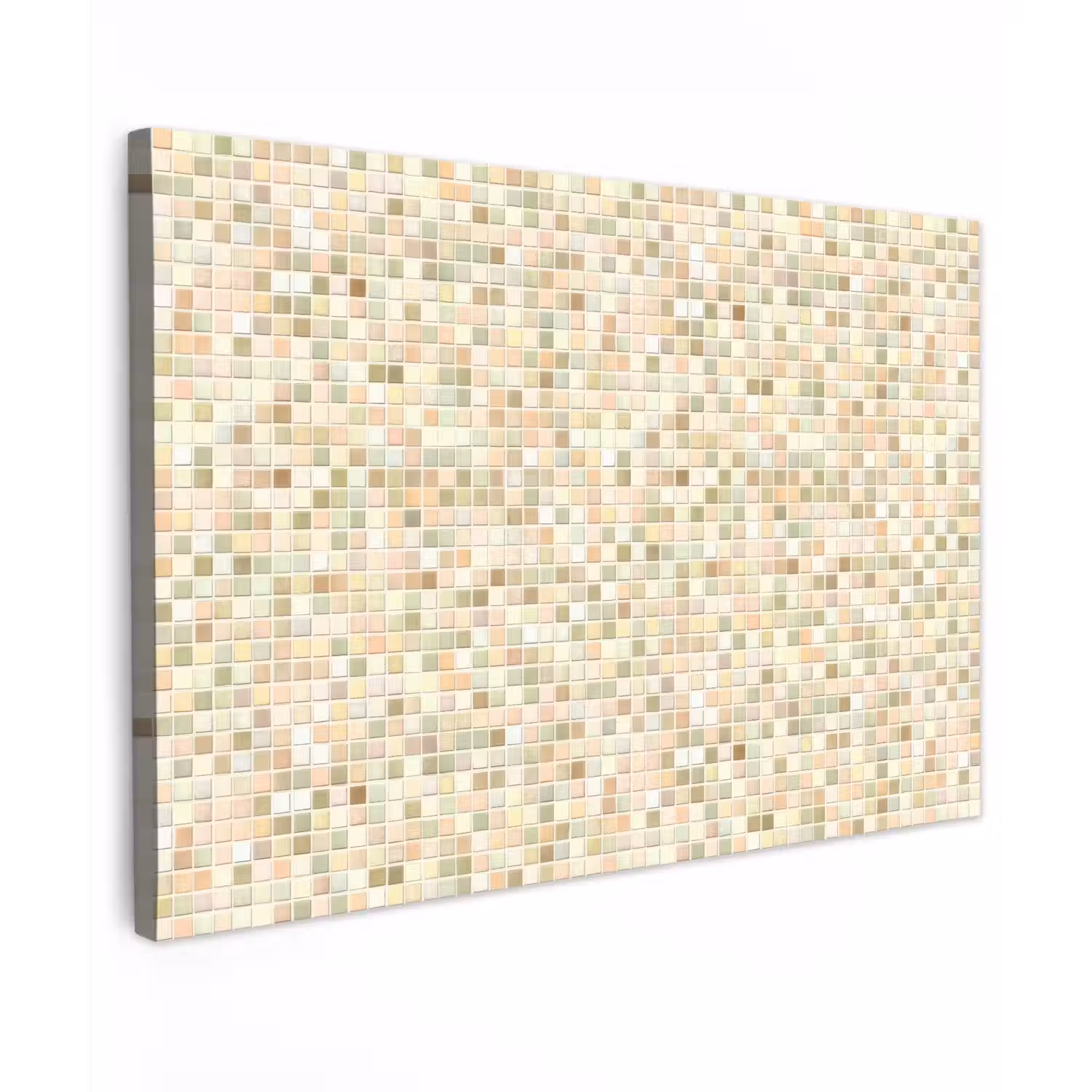 Mozaïek - Patroon - Beige Tuinposter op houten frame 2 cm dik klein 845 -3d