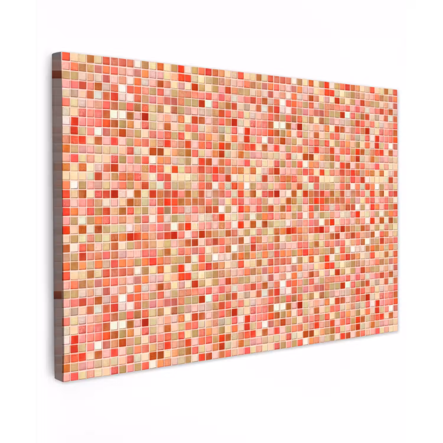 Mozaïek - Tegel - Patroon - Kleurrijk Tuinposter op houten frame 2 cm dik klein 845 -3d