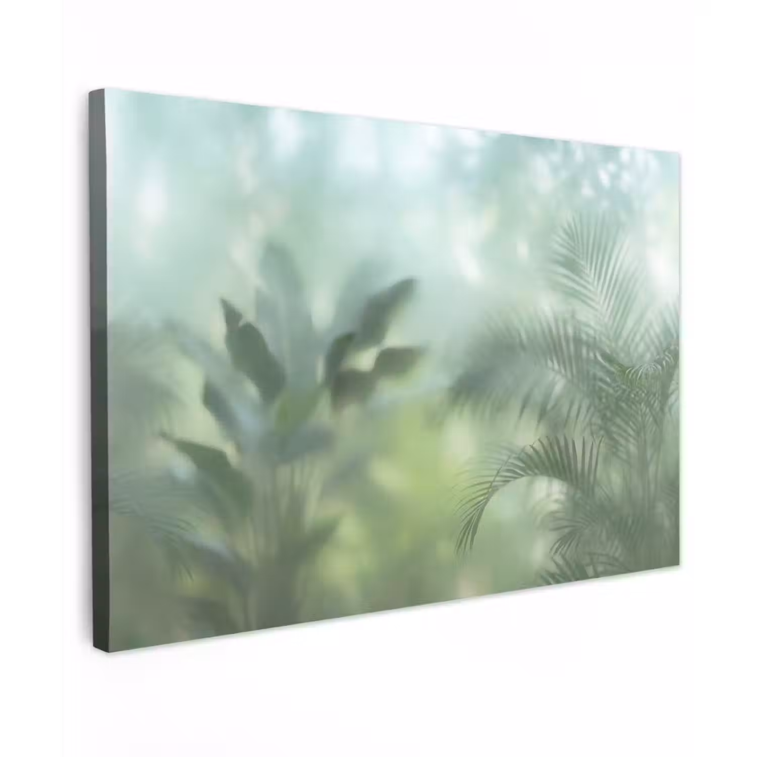 Natuur - Vervaagd - Groen - Abstract - Modern Tuinposter op houten frame 2 cm dik klein -3d