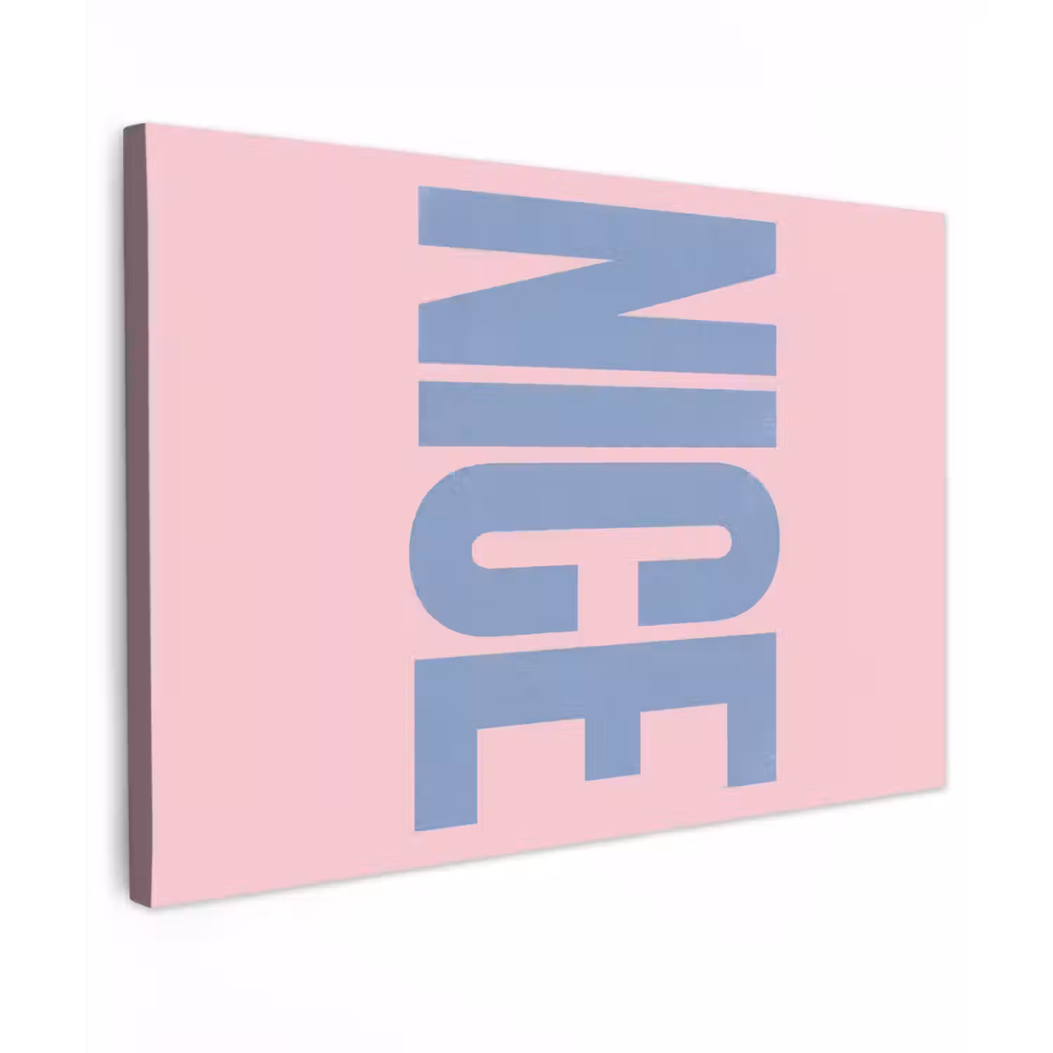 Nice - Paars - Roze Tuinposter op houten frame 2 cm dik klein -3d