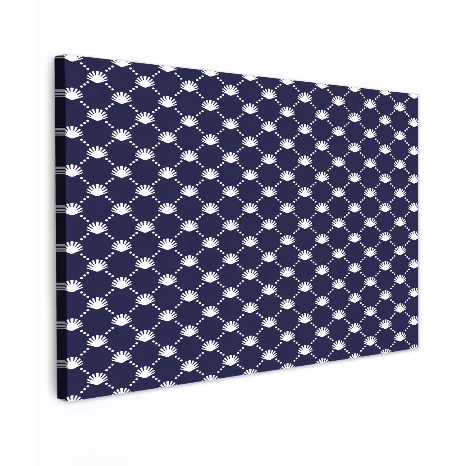 Oceaan - Schelp - Blauw - Wit Tuinposter op houten frame 2 cm dik klein 845 -3d