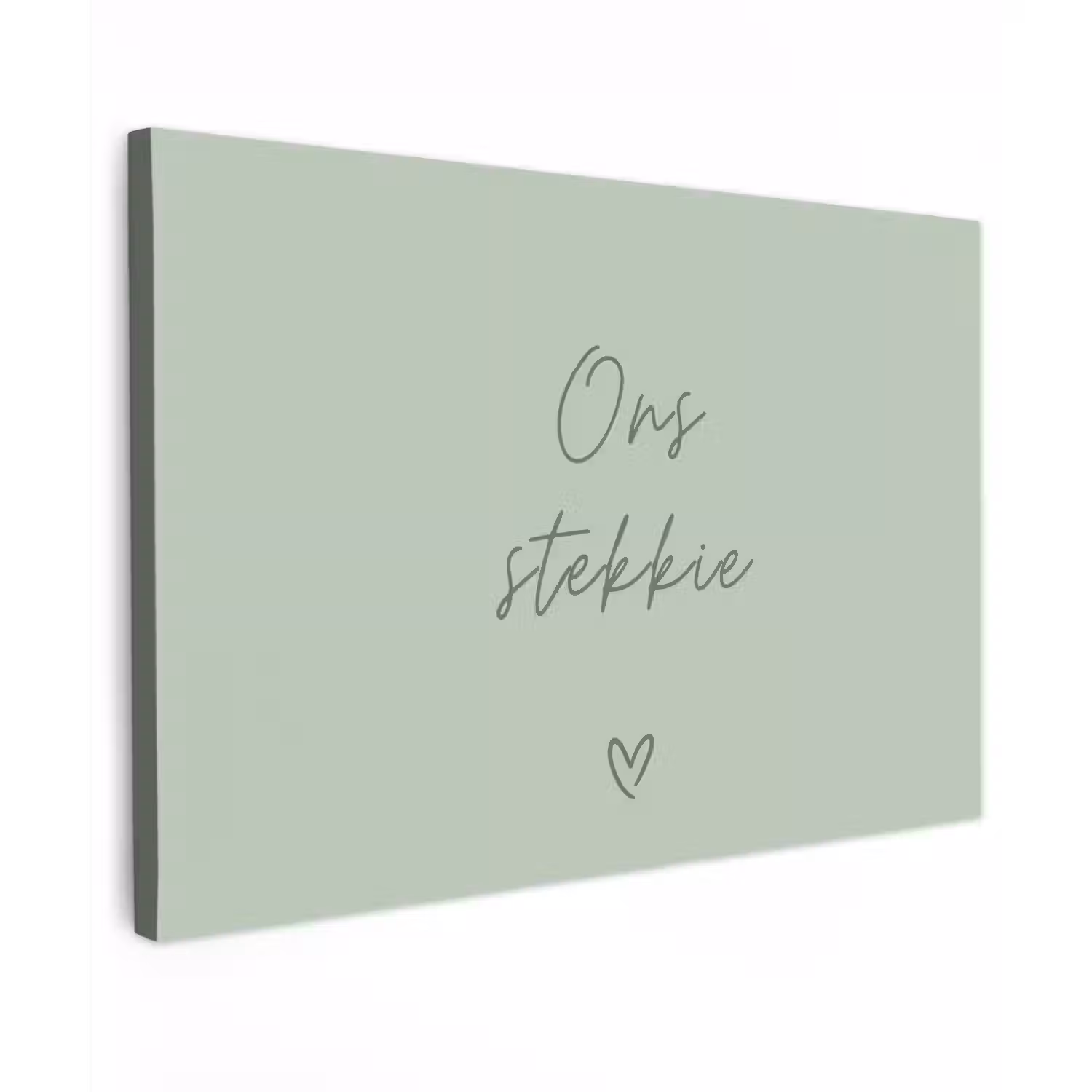 Ons Stekkie met Hart Tuinposter op houten frame 2 cm dik klein -3d
