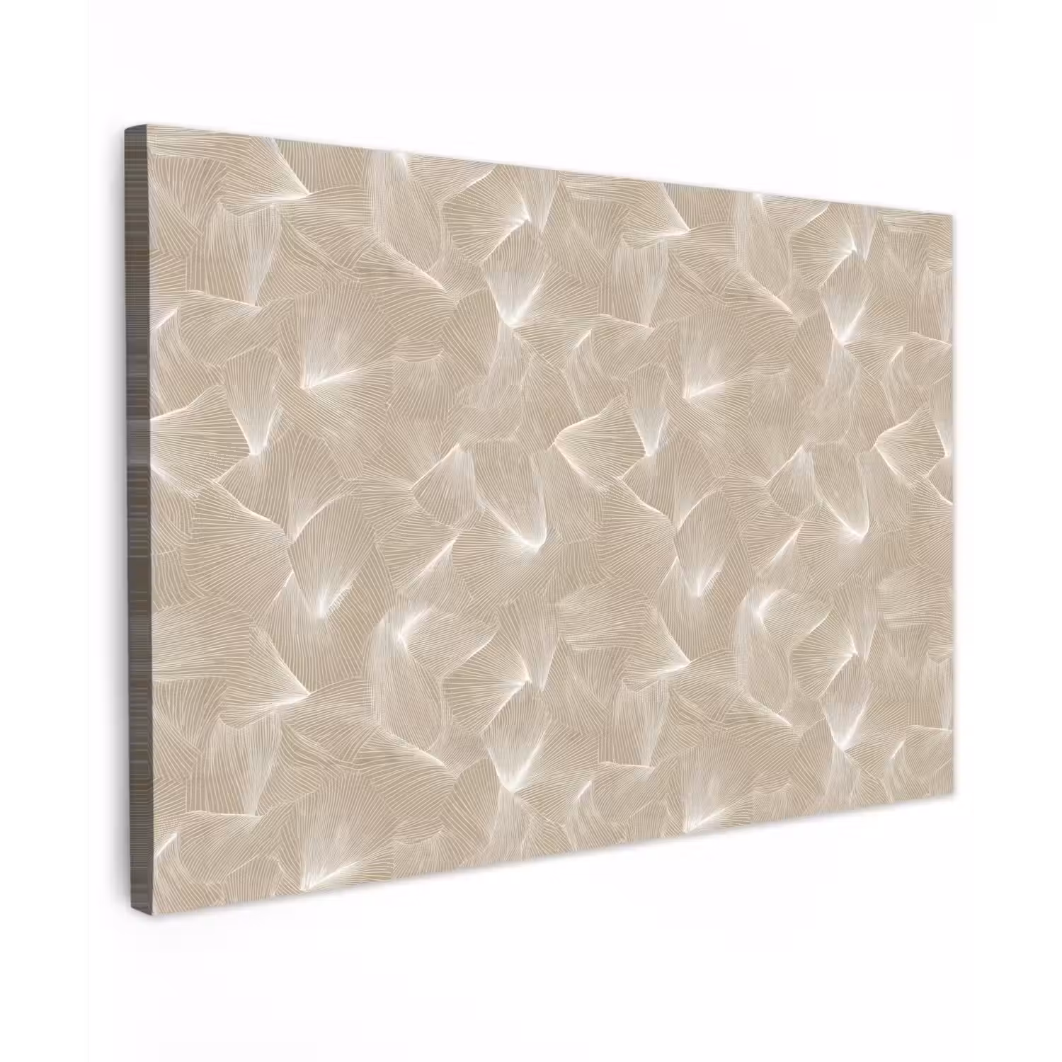 Organisch - Textuur - Beige Tuinposter op houten frame 2 cm dik klein 845 -3d
