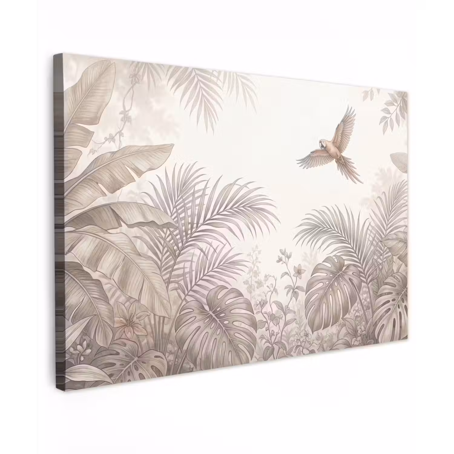 Papagaai - Jungle - Tropisch Tuinposter op houten frame 2 cm dik klein -3d