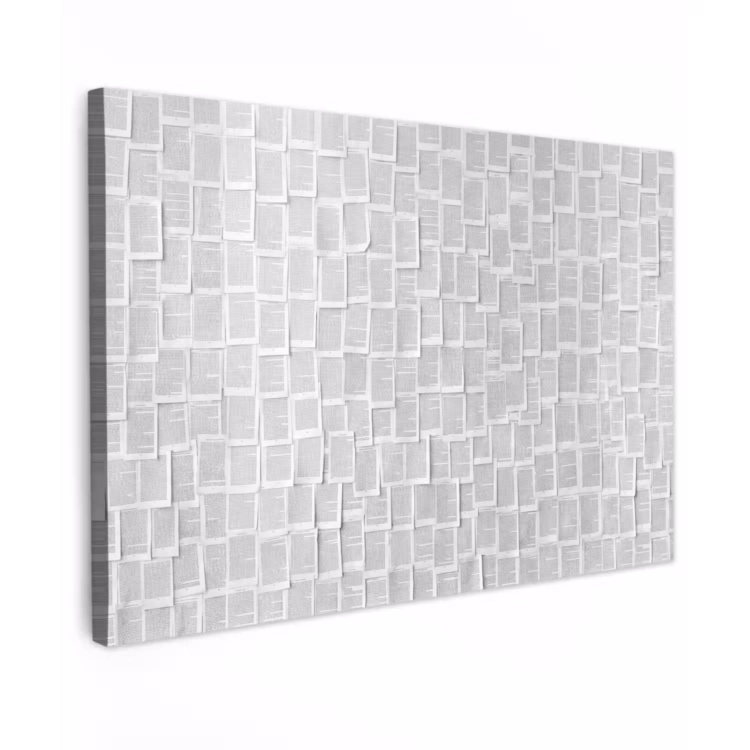 Papier - Overlappend - Textuur - Modern - Wit Tuinposter op houten frame 2 cm dik klein -3d