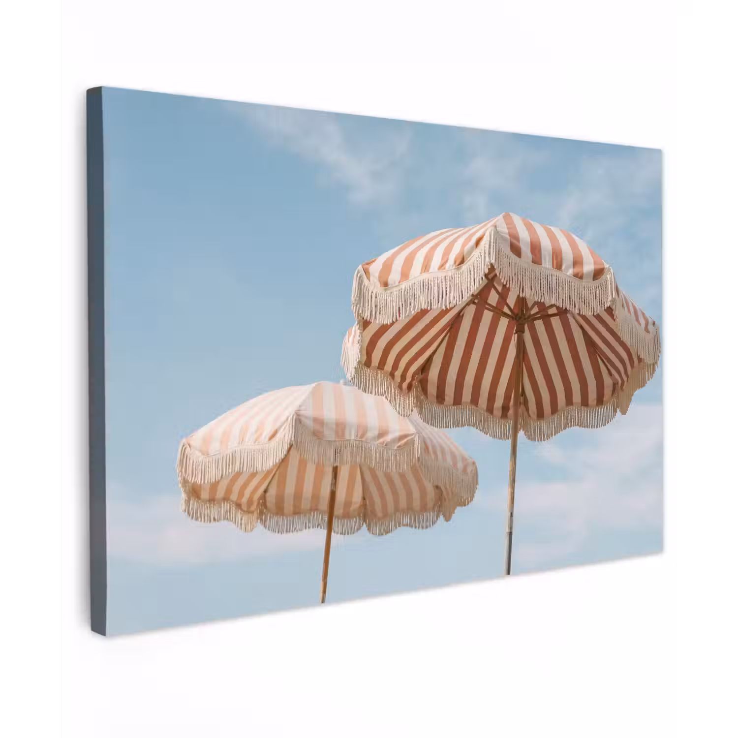 Parasol - Lucht - Rood Tuinposter op houten frame 2 cm dik klein -3d