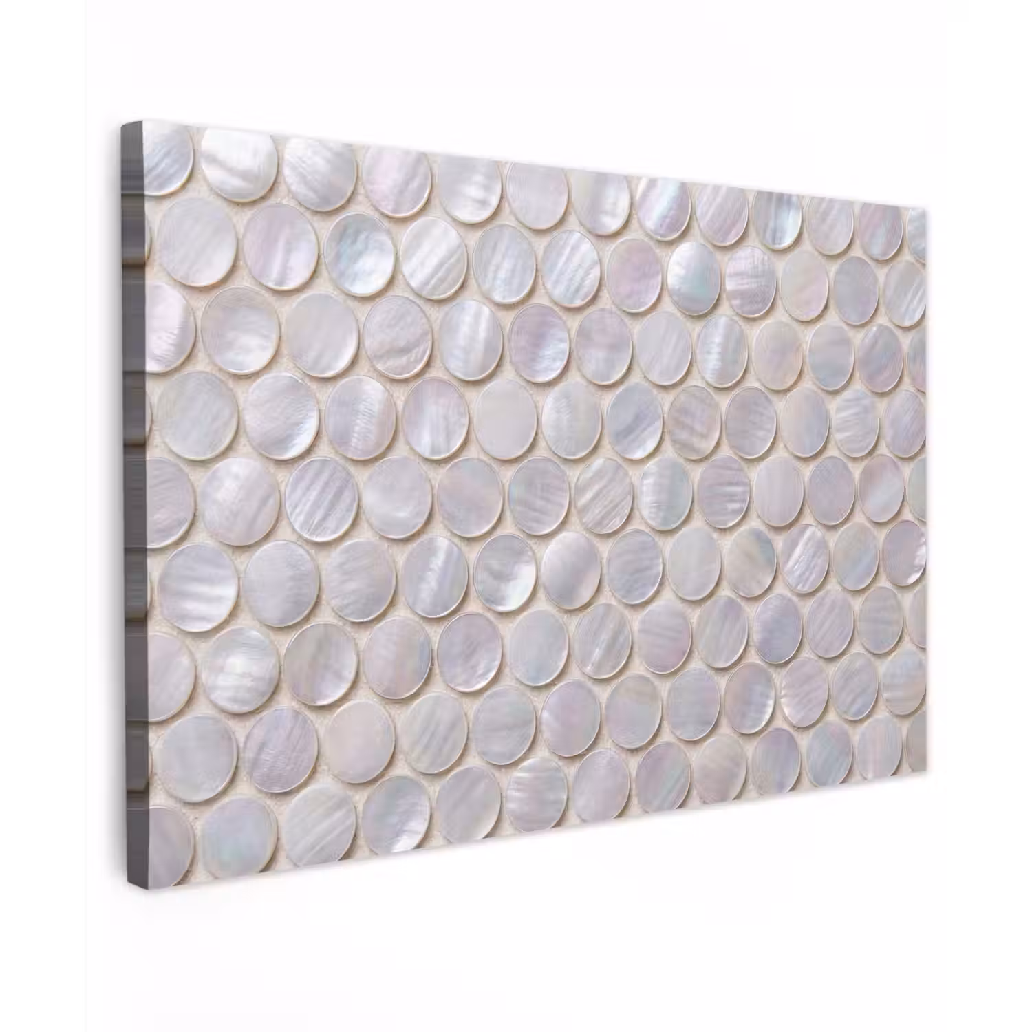 Patroon - Cirkels - Abstract - Modern - Wit Tuinposter op houten frame 2 cm dik klein -3d