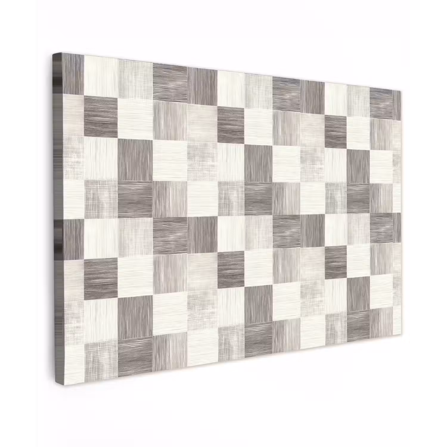 Patroon - Dambord - Houtnerf Tuinposter op houten frame 2 cm dik klein 845 -3d