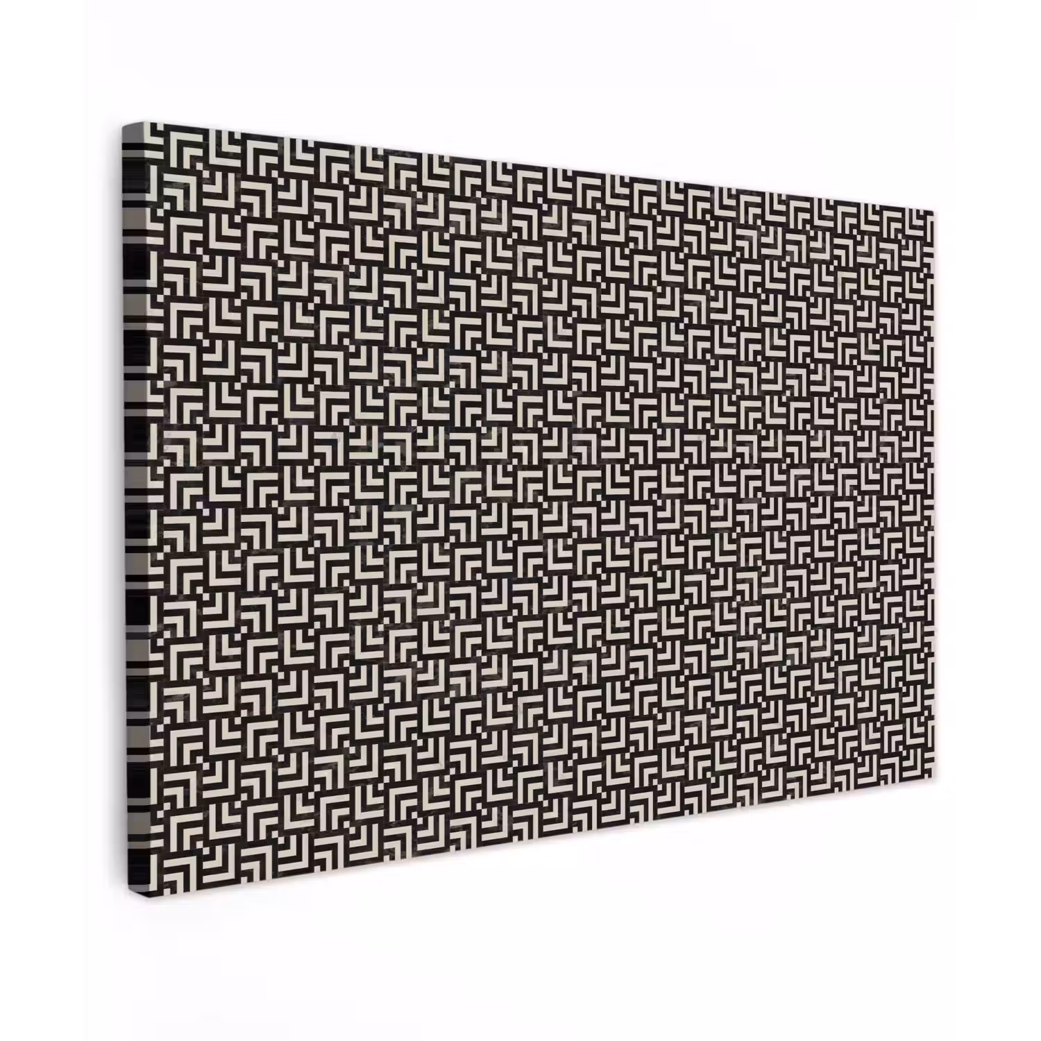 Patroon - Marmer - Zwart Tuinposter op houten frame 2 cm dik klein 845 -3d