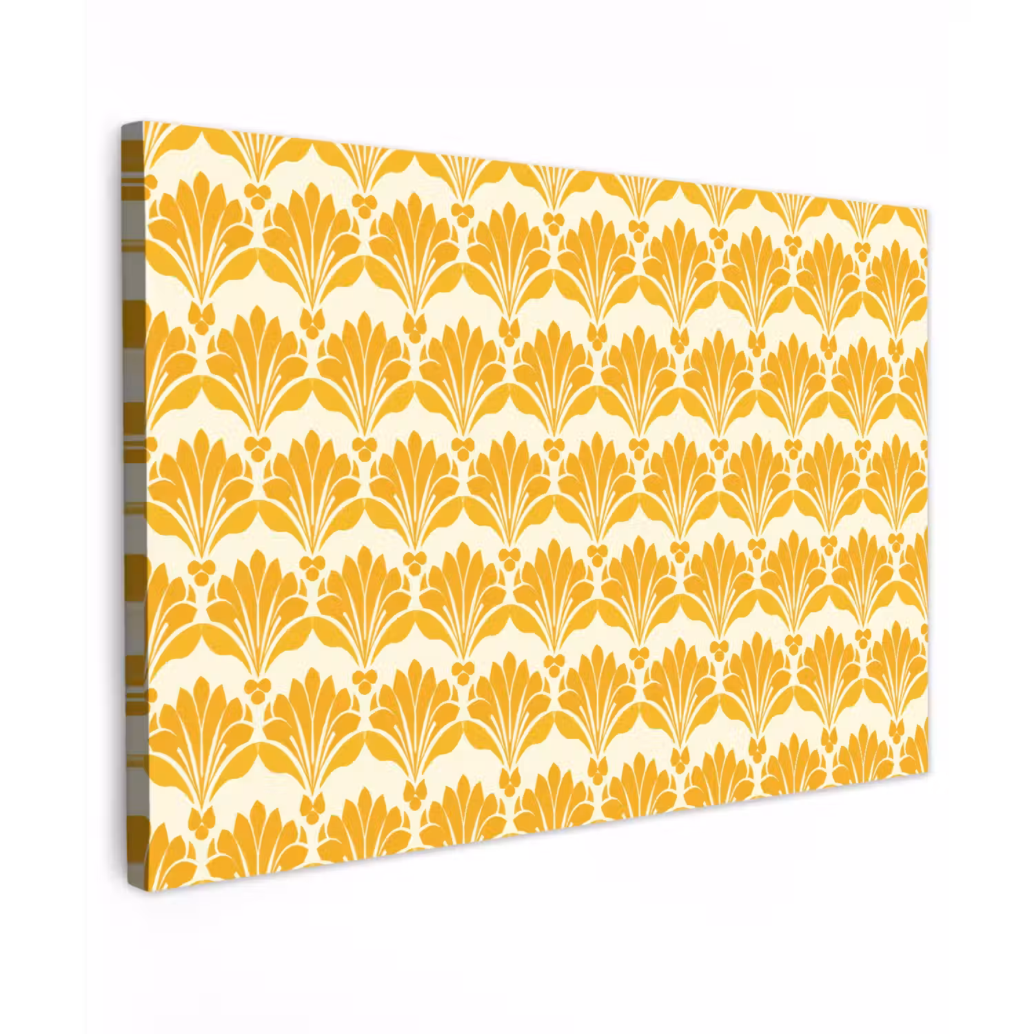 Patroon - Motief - Geel Tuinposter op houten frame 2 cm dik klein 845 -3d