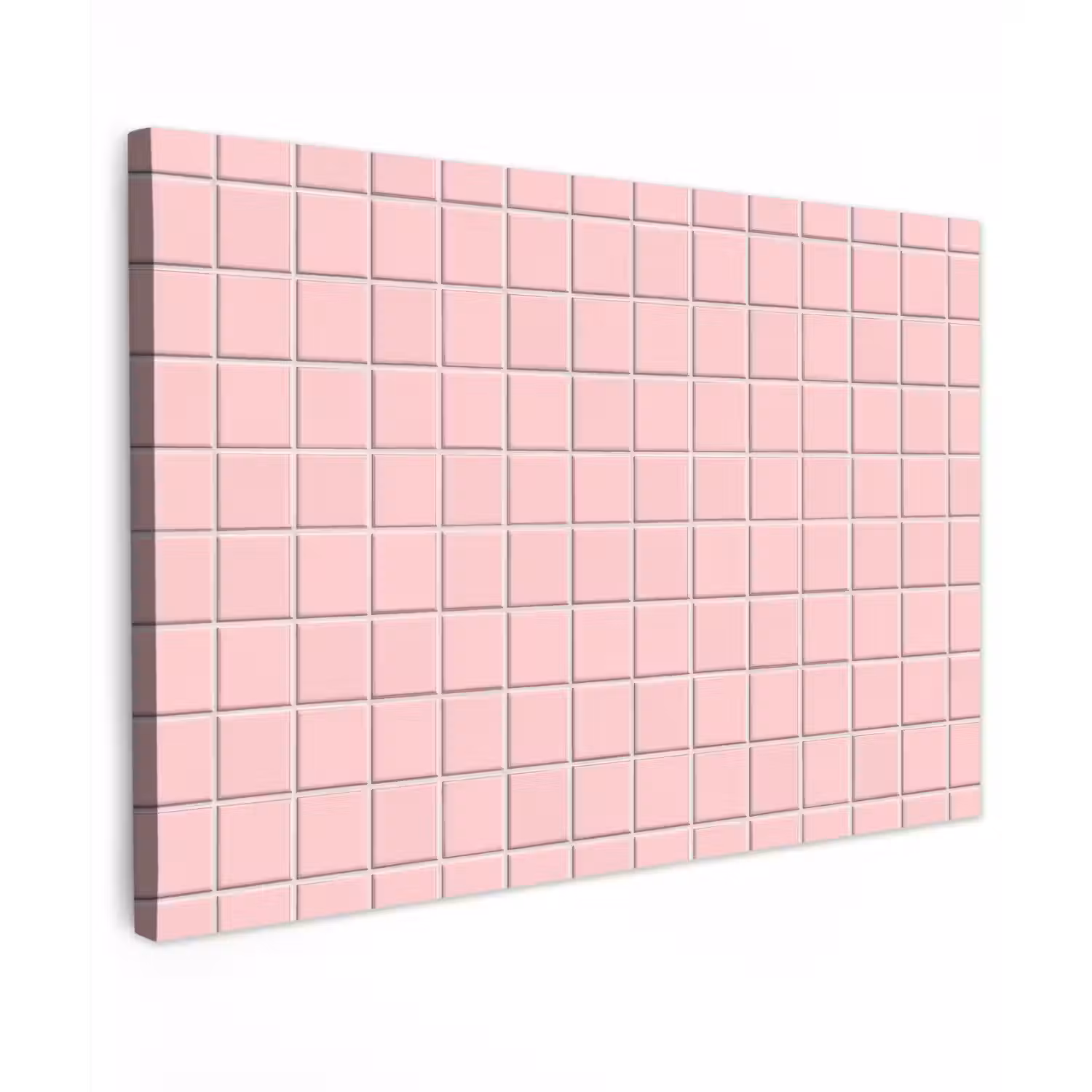 Patroon - Tegel - Pastelroze Tuinposter op houten frame 2 cm dik klein 845 -3d