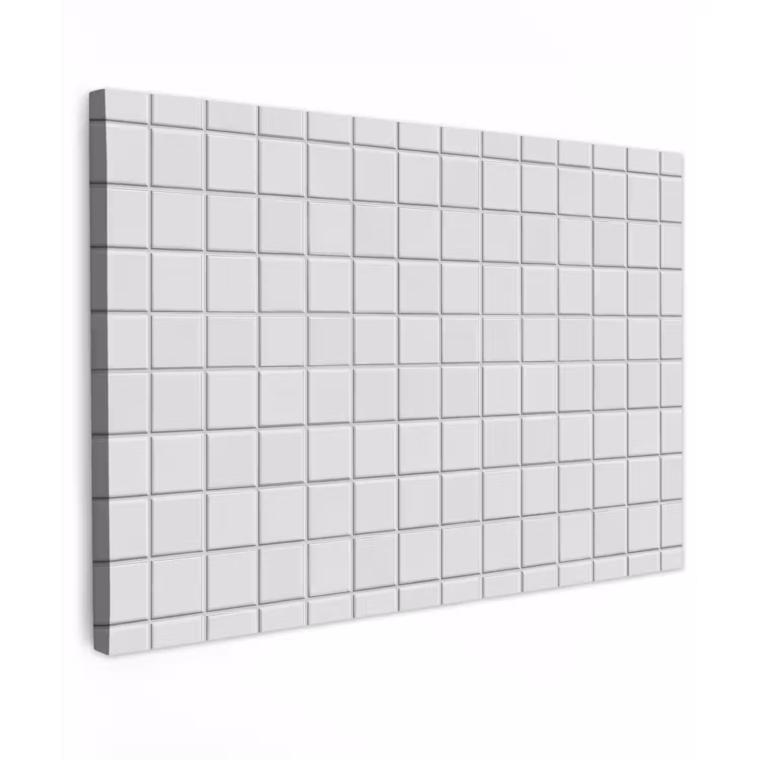 Patroon - Tegels - Grijs - Wit Tuinposter op houten frame 2 cm dik klein 845 -3d