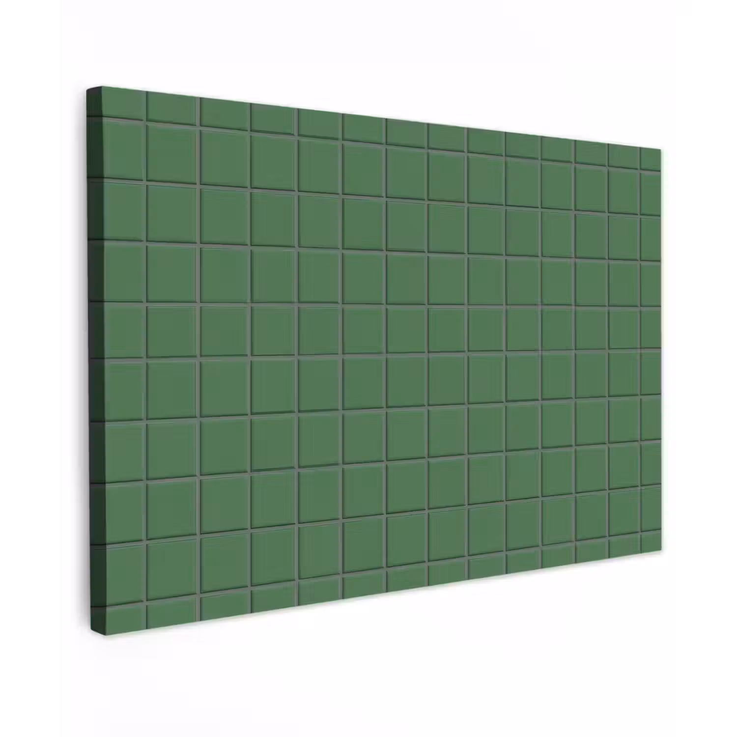 Patroon - Tegels - Groen Tuinposter op houten frame 2 cm dik klein 845 -3d