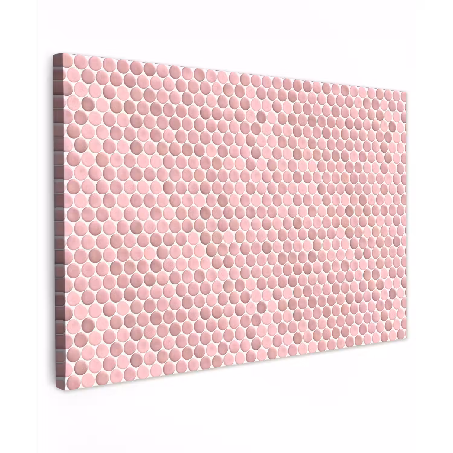 Penny - Mozaïek - Lichtroze Tuinposter op houten frame 2 cm dik klein 845 -3d