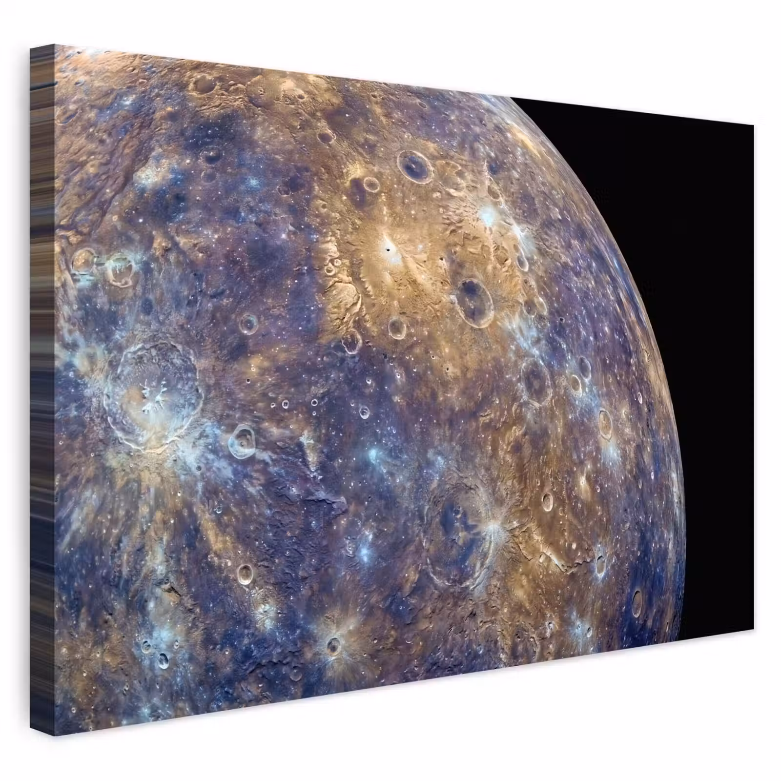 Buiten canvas - Planeet - Kraters - Ruimte - Planeet - Kraters - Ruimte Tuinposter op houten frame 2 cm dik klein