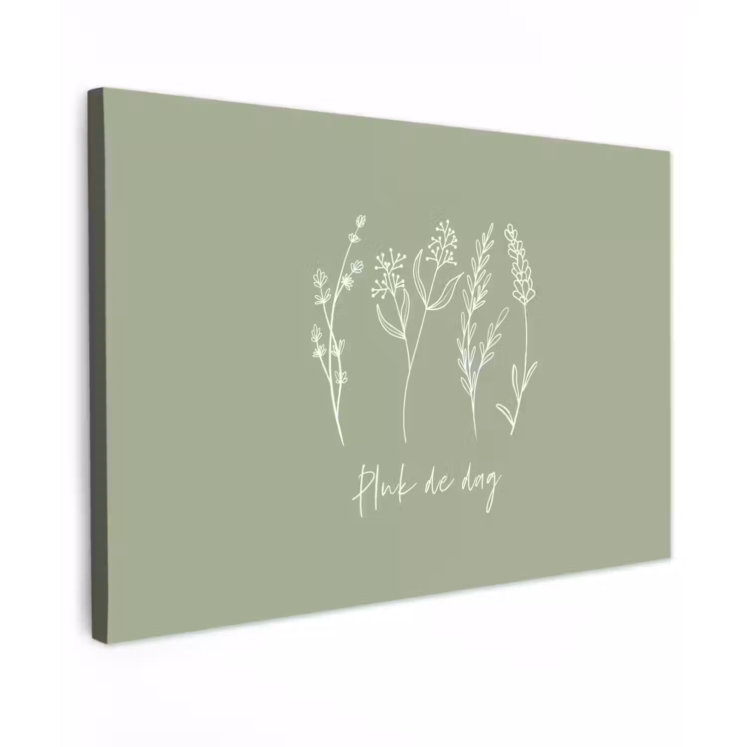 Pluk de Dag Tuinposter op houten frame 2 cm dik klein -3d