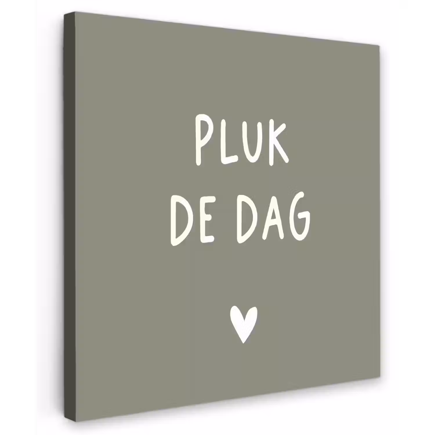 plukdedag-groen Tuinposter op houten frame 2 cm dik middel -3d