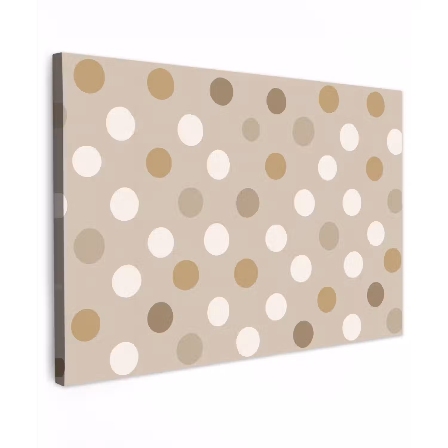 Polka - Dots - Beige Tuinposter op houten frame 2 cm dik klein 845 -3d