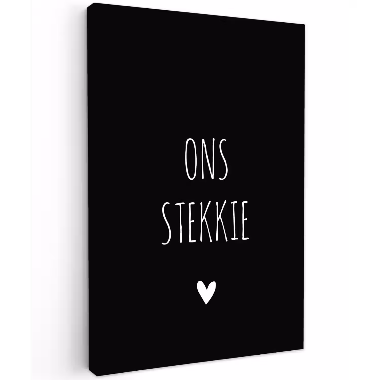 Quotes - Ons stekkie - Spreuken Tuinposter op houten frame 2 cm dik klein -3d