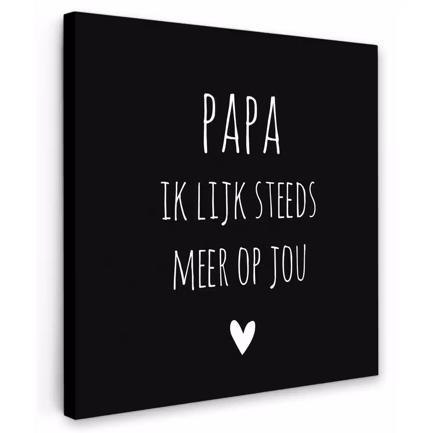 Quotes - Papa ik lijk steeds meer op jou - Stef Bos - Papa - Spreuken Tuinposter op houten frame 2 cm dik middel -3d