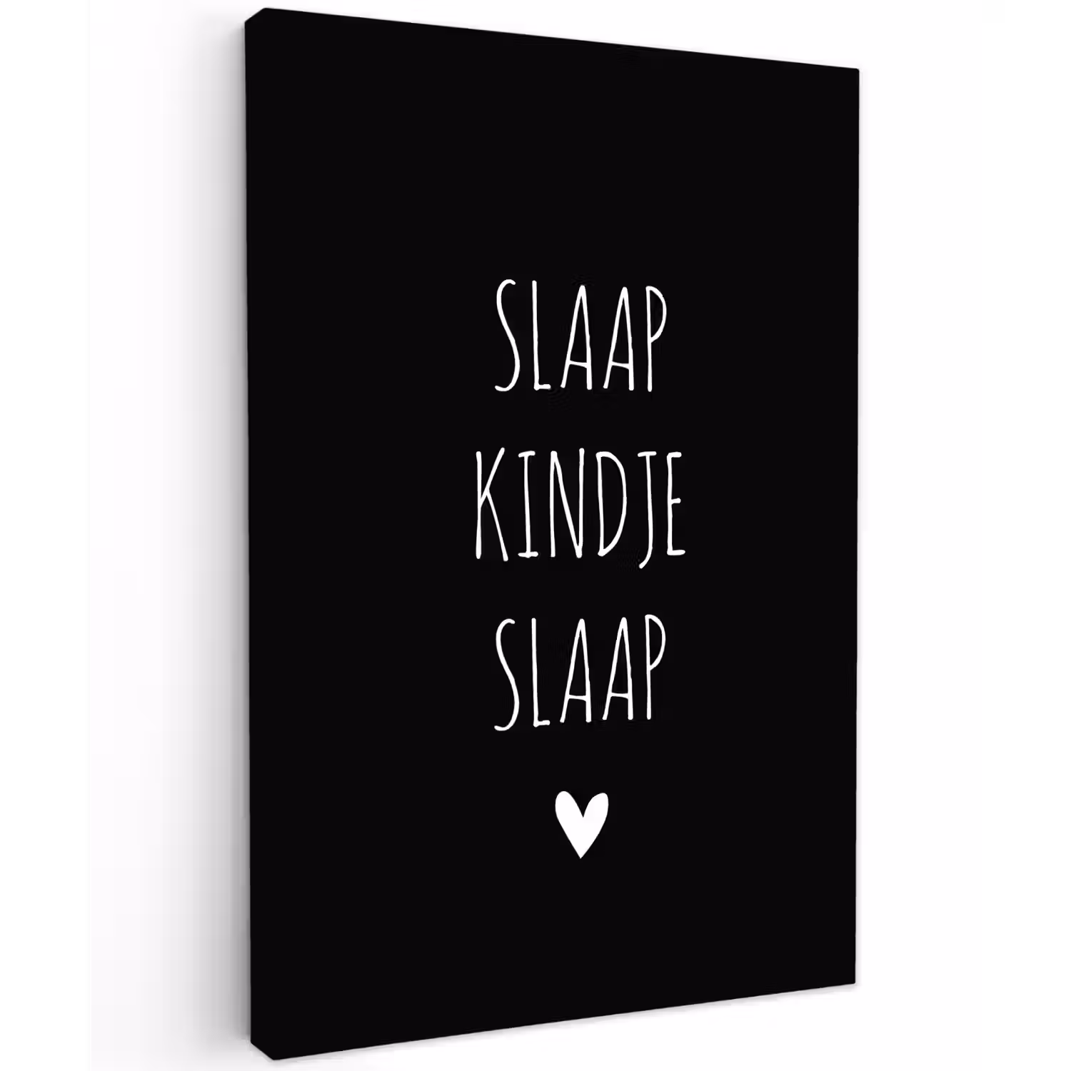 Quotes - Slaap kindje slaap - Spreuken Tuinposter op houten frame 2 cm dik klein -3d