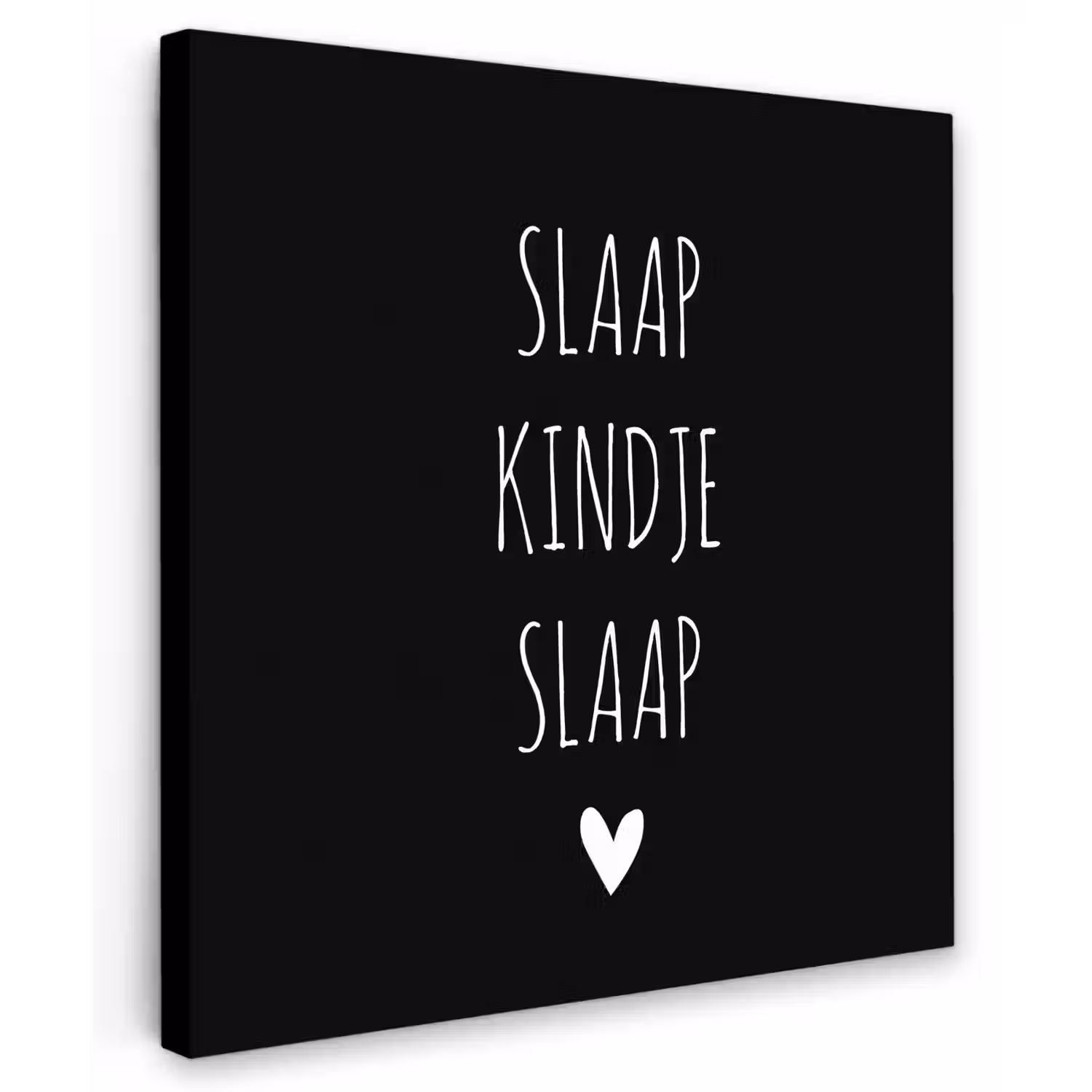 Quotes - Slaap kindje slaap - Spreuken Tuinposter op houten frame 2 cm dik middel -3d