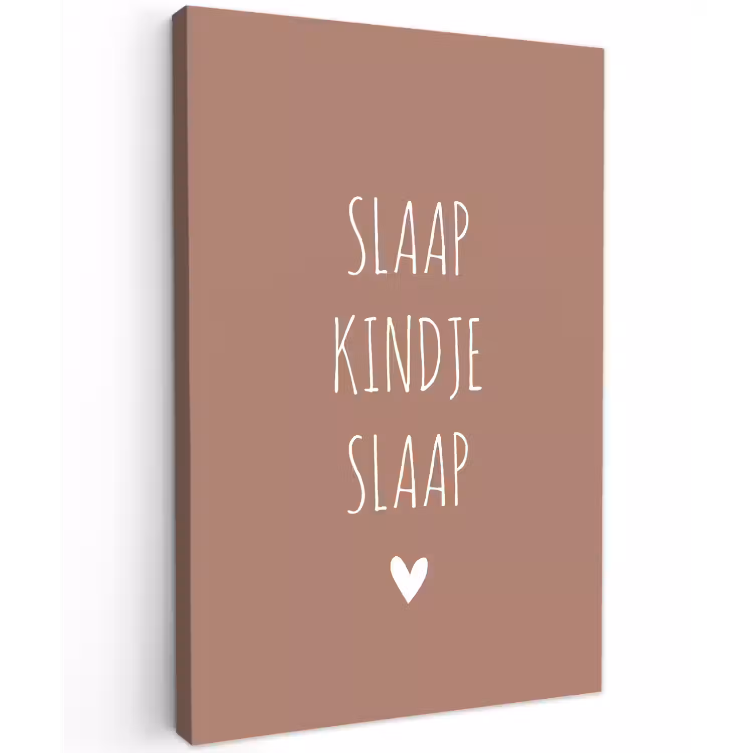 Quotes - Spreuken - Slaap kindje slaap Tuinposter op houten frame 2 cm dik klein -3d
