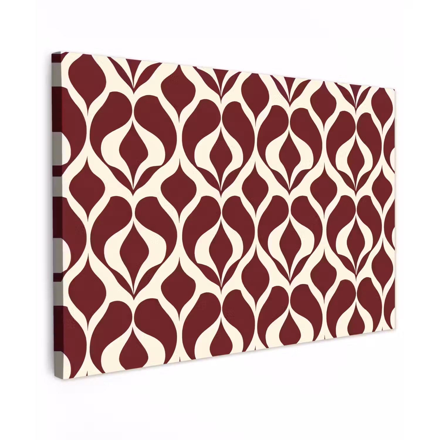 Rood - Druppelpatroon - Grafisch Tuinposter op houten frame 2 cm dik klein 845 -3d