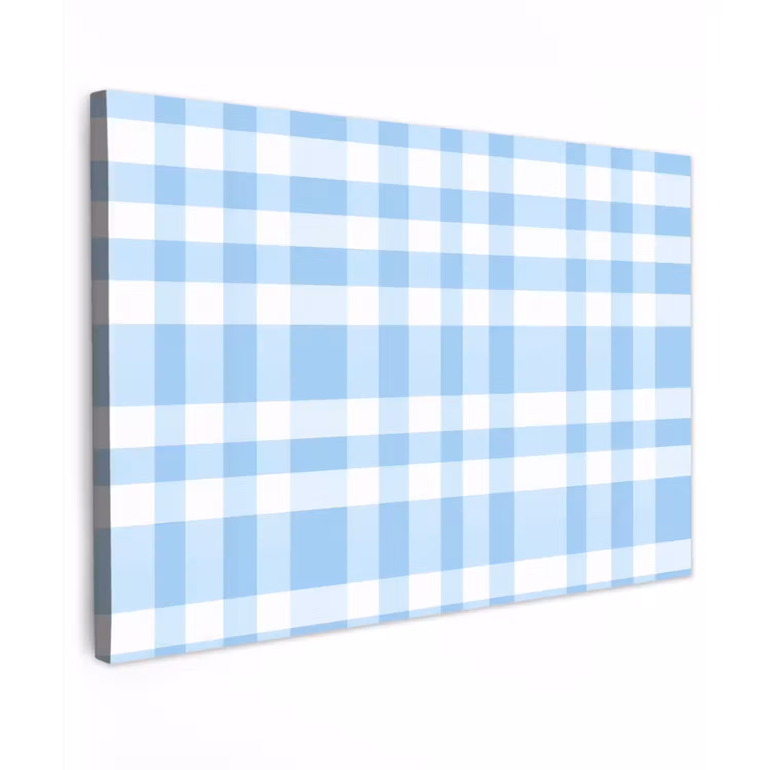 Ruit - Patroon - Blauw Tuinposter op houten frame 2 cm dik klein 845 -3d