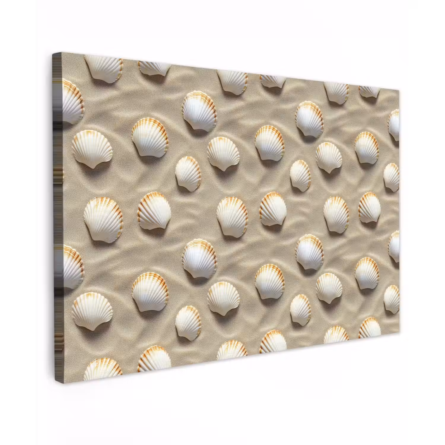Schelpen - Zand - Maritiem Tuinposter op houten frame 2 cm dik klein 845 -3d