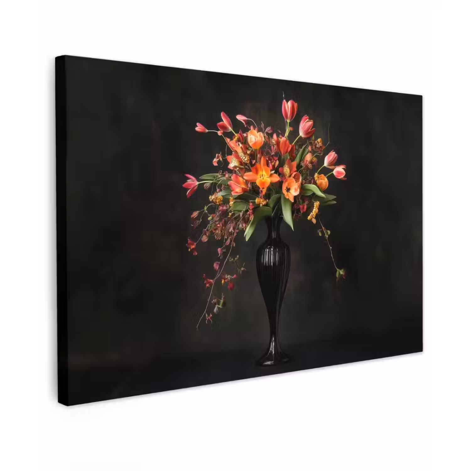 Sierlijk - Boeket - Vaas Tuinposter op houten frame 2 cm dik klein -3d
